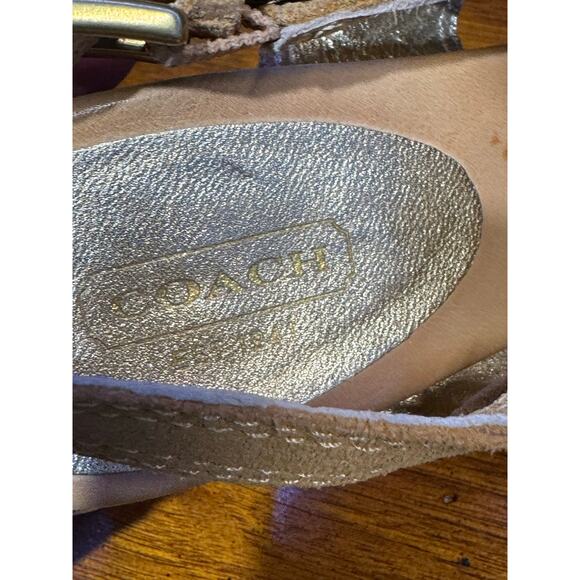 Coach Valeann platform leather sandal size 38.5 - Picture 3 of 7